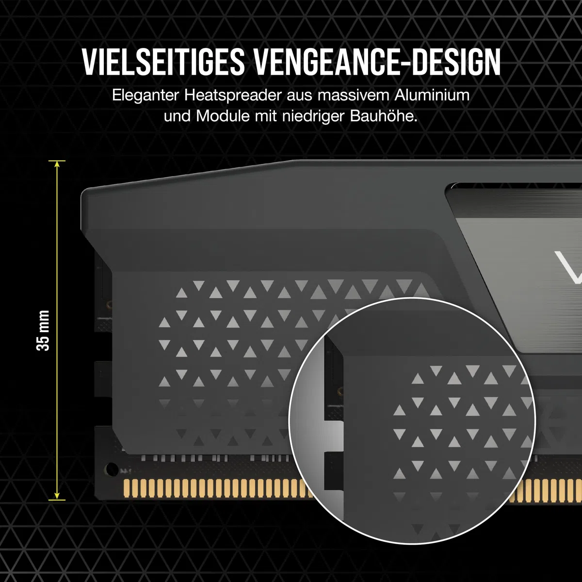 CORSAIR Vengeance DDR5 RAM 32GB (2x16GB) Bis zu 6400MHz CL36-48-48-104 1.35V AMD EXPO Intel XMP 3.0 Desktop-Arbeitsspeicher – Grau (CMK32GX5M2B6400Z36)