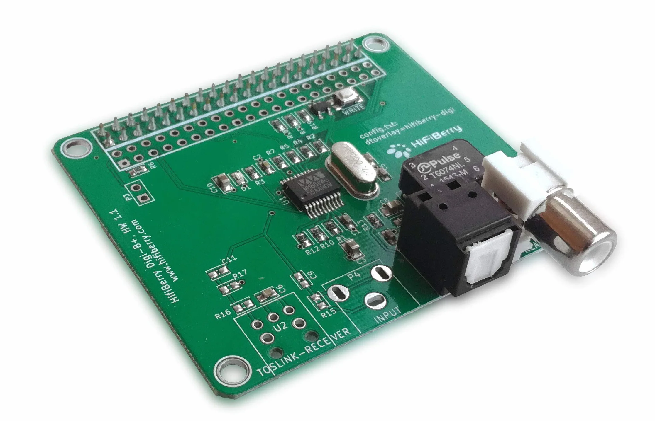 HiFiBerry Digi+ Standard Version - Digitale Soundkarte für Raspberry Pi 2 Modell B/B+ / A+ mit Toslink und Coax Anschluss