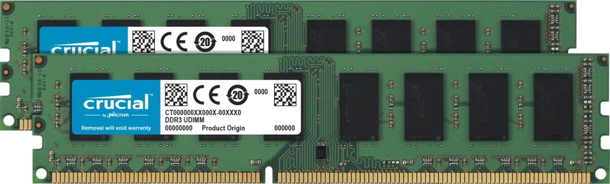 Crucial RAM CT2K102464BD160B 16GB (2x8GB) DDR3L- 1600 MHz CL11 Desktop-Speicher-Kit, - Black / Green, 16GB Kit (8GB x 2)