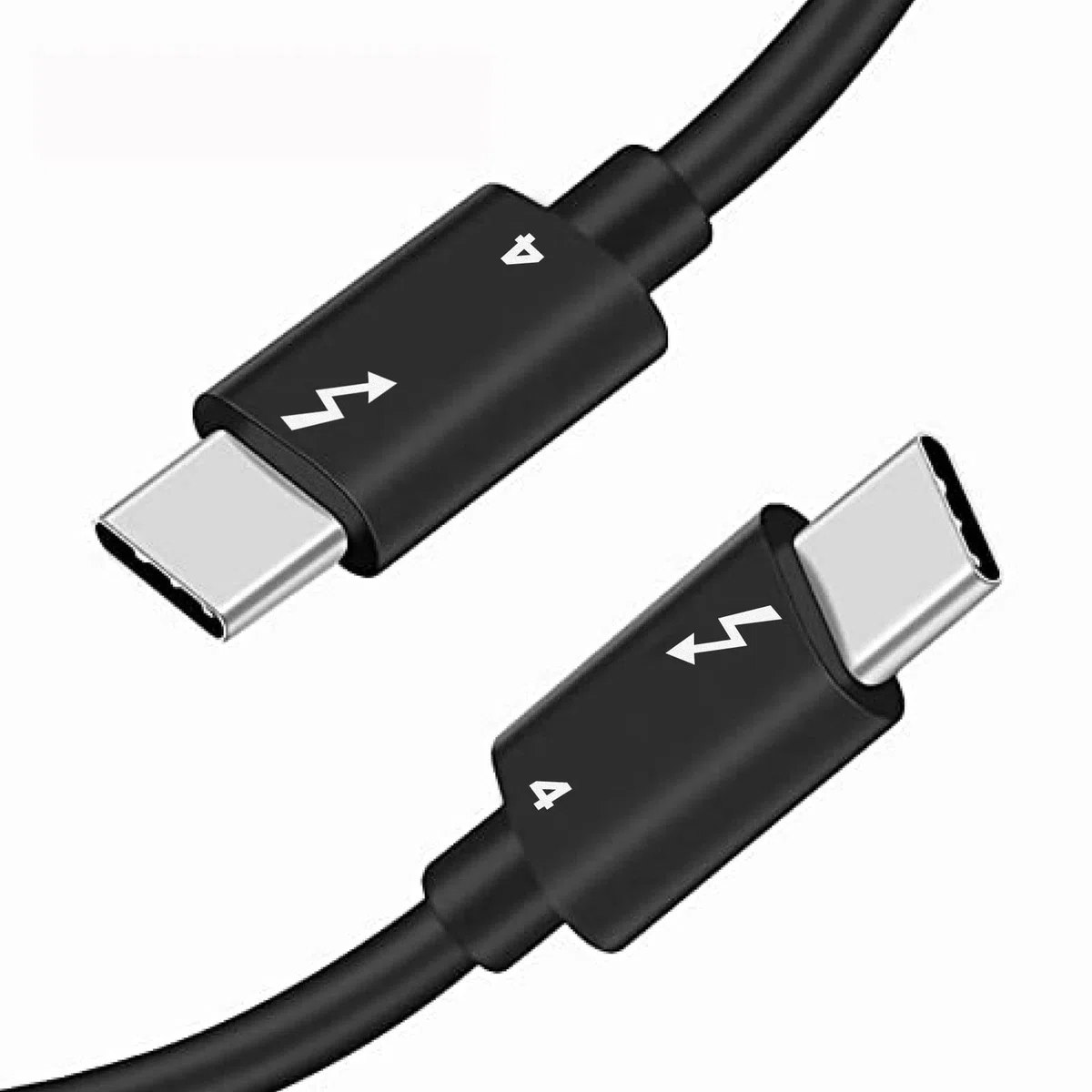 Thunderbolt 4 kompatibles USB-C Kabel (2m), 100W Laden, 40Gbps Datenübertragung, 2x 4K 60Hz Bild/Video, eGpu PCI Express