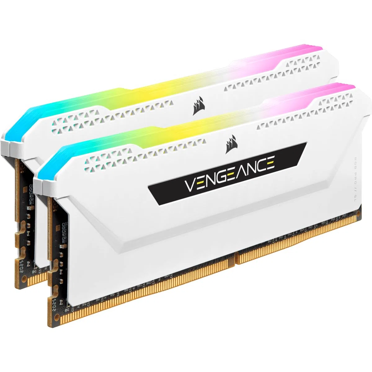 Corsair Vengeance RGB PRO SL 32GB (2x16GB) DDR4 Bis zu 3200MHz (PC4-25600) C16 1.35V Desktop Memory - Weiß