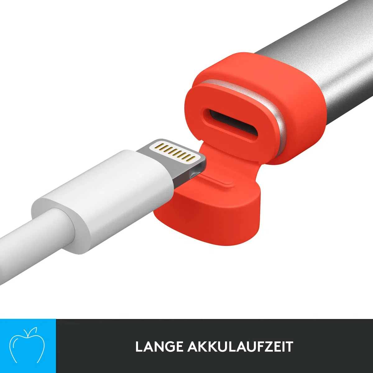 Logitech Crayon Digital Pencil for Education, digitaler Zeichenstift für alle ab 2018 veröffentlichten iPads mit Apple Pencil Technologie, Anti-Roll-Design und dynamischem Smart-Tip - Silber