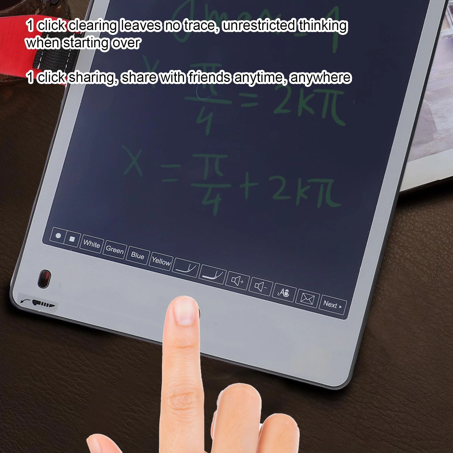 GOWENIC Digital Smart Pen und Writing Board -Set, Echtzeitsynchronisation für Digitalisierung, Einklick -Löschen und Freigabe, für Notiz -Handwerkskizzen