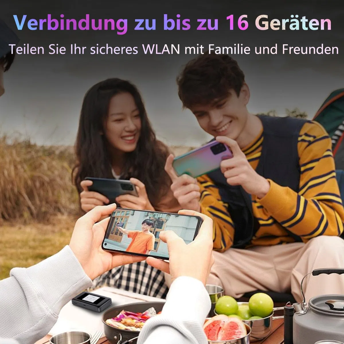 5G Wi-Fi 6E tragbarer WLAN-Hotspot Router-Bis zu 2,7 Gbit/s, 5000mAh Dual-Band 5G WLAN mit Abdeckung in über 200 Ländern, Nano-SIM-Karten Slot, Verbindung zu bis zu 16 Geräten