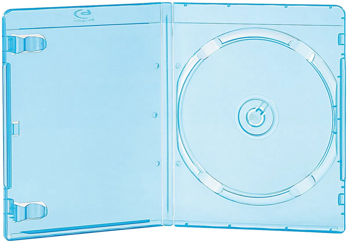 PEARL Blu-ray Jewel Box: Blu-ray Slim-Soft-Hüllen blau-transparent, Versandrückläufer (Blueray Hüllen)