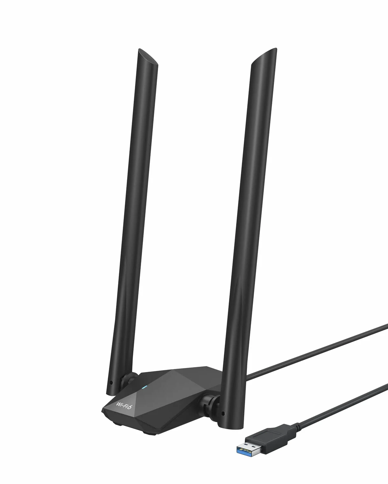 BrosTrend AX1800 High Gain WLAN Stick für PC, WiFi 6 Stick hohe Reichweite, DualBand 1201Mbit/s 5GHz + 574Mbit/s 2.4GHz, USB WLAN Adapter Langstrecken mit Zwei 5dBi-Antennen, NUR für Windows 10/11