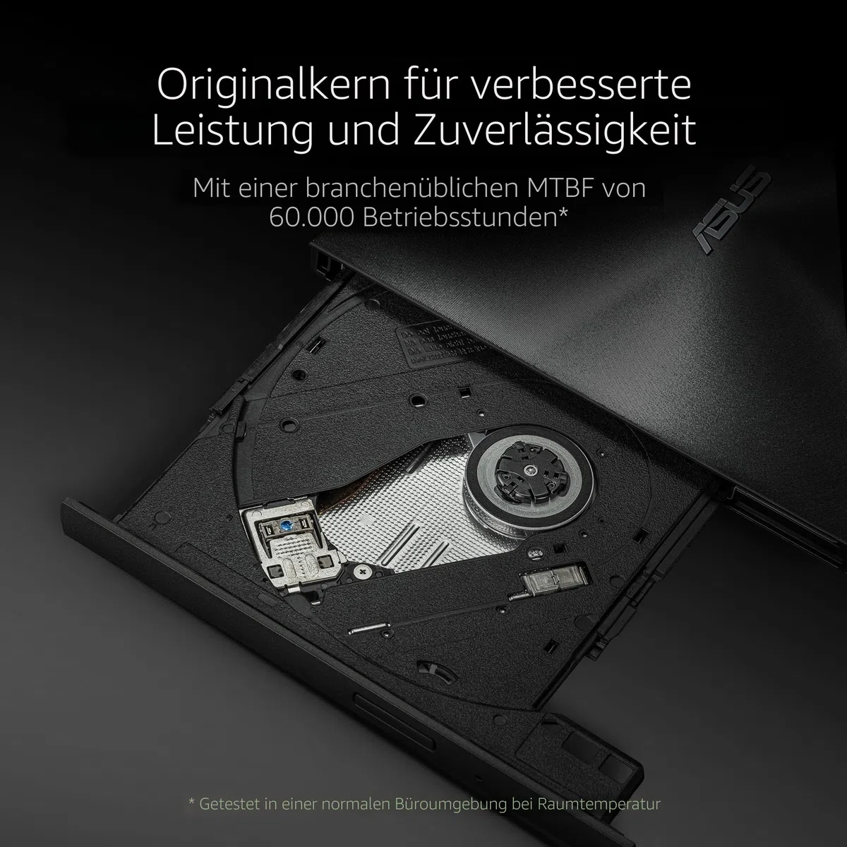 Asus ZenDrive U9M USB-C externer Ultra Slim DVD Brenner (inkl. USB-C Kabel, Brennsoftware & Nero Backup App), für Apple MacBooks und Windows 7/8 / 10/11 PCs/Notebooks, USB 2.0, Silber