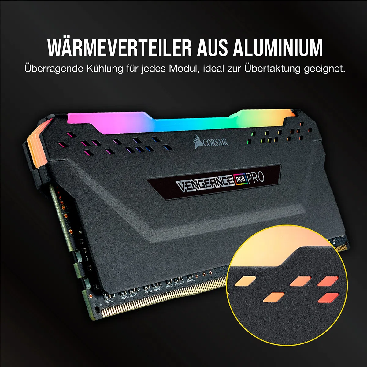 CORSAIR Vengeance RGB PRO DDR4 RAM 32GB (2x16GB) Bis zu 3600MHz CL18-22-22-42 1.35V Intel AMD Desktop-Computer-Speicher – Schwarz (CMW32GX4M2Z3600C18)