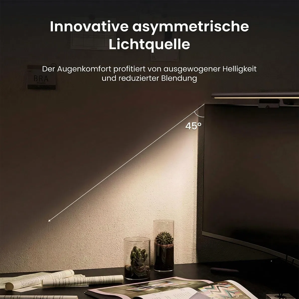 Yeelight Monitor Lampe LED mit Fernbedienung & Touch Control, 40cm Monitor Light Bar mit Anti-blaues Licht, monitor licht Bildschirmlampe USB mit Auto-Dimmen, PC Monitorlampe Büro Lampe