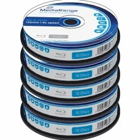 Blu-ray Disc Mediarange BD-R 25 GB, 6x Speed in Cakebox 50 Stück