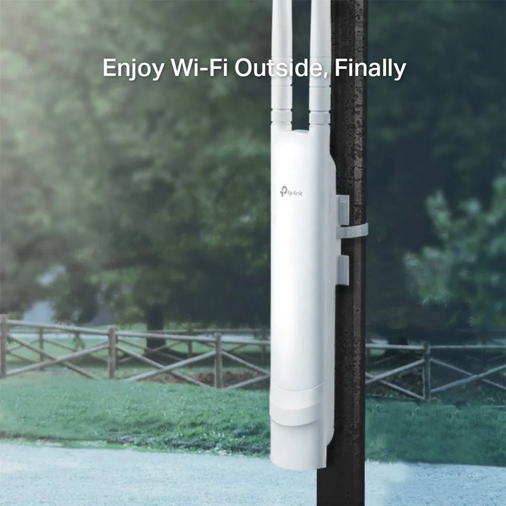 TP-Link EAP110-Outdoor Outdoor WLAN Access Point (300Mbit/s 2,4GHz, Omada SDN, unterstützen nur passives PoE, IP65 wetterfest für Außenumgebung) weiß