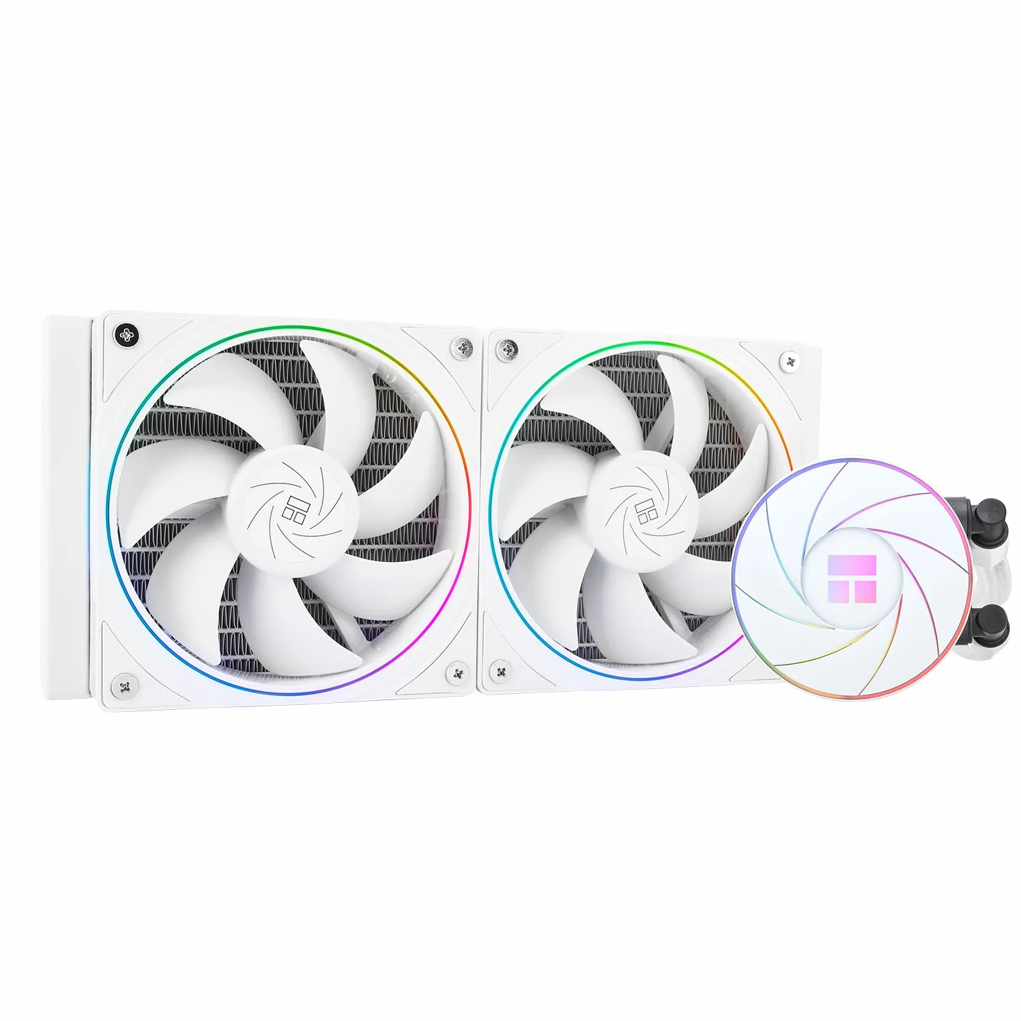 Thermalright AQUA ELITE 240 Weiß ARGB V2 CPU-Wasserkühler, 240 Aio CPU-Kühler, 2xTL-S12W PWM-Lüfter, ARGB-Feinblendeneffekt, für AM4/AM5, Intel LGA1150/1151/1200/1700/1851