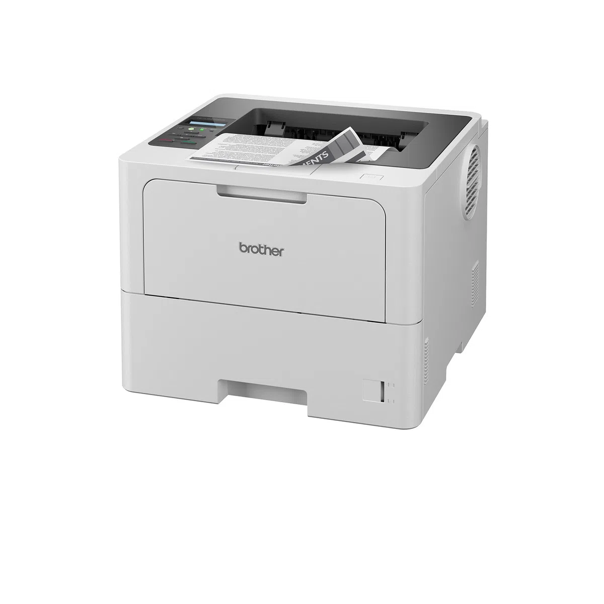 Brother HL-L6210DW Laserdrucker schwarz weiß (A4, 50 Seiten/Min., 1.200x1.200 DPI, LAN, WLAN, Duplex, 520 Blatt Papierkassette) weiß/grau