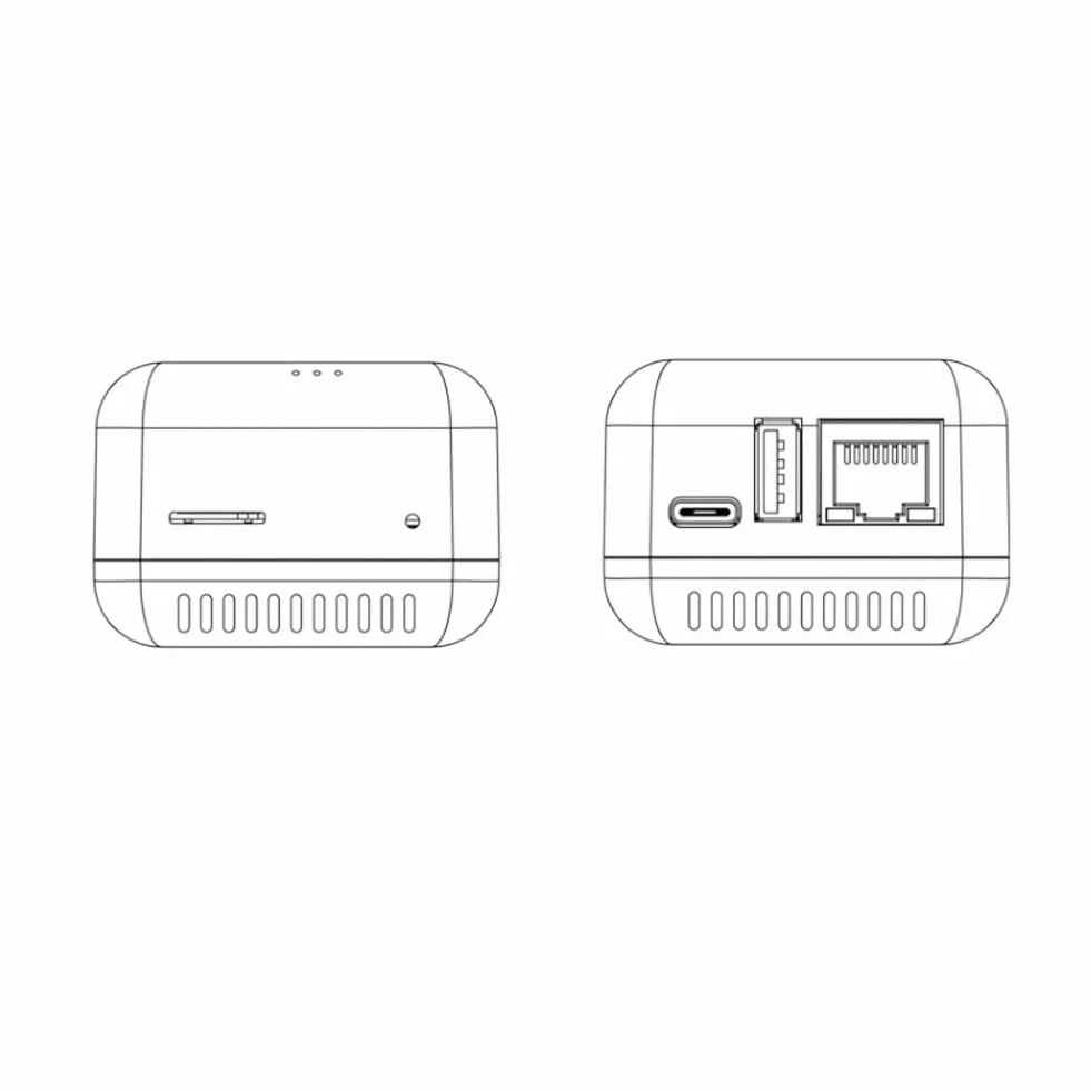 Kabelloser Mini-Druckserver-Adapter für USB-Drucker, USB-2.0-Anschluss, schneller 10/100 Mbit/s, RJ-45-LAN-Port, Ethernet, Druck-graue Netzwerkversion