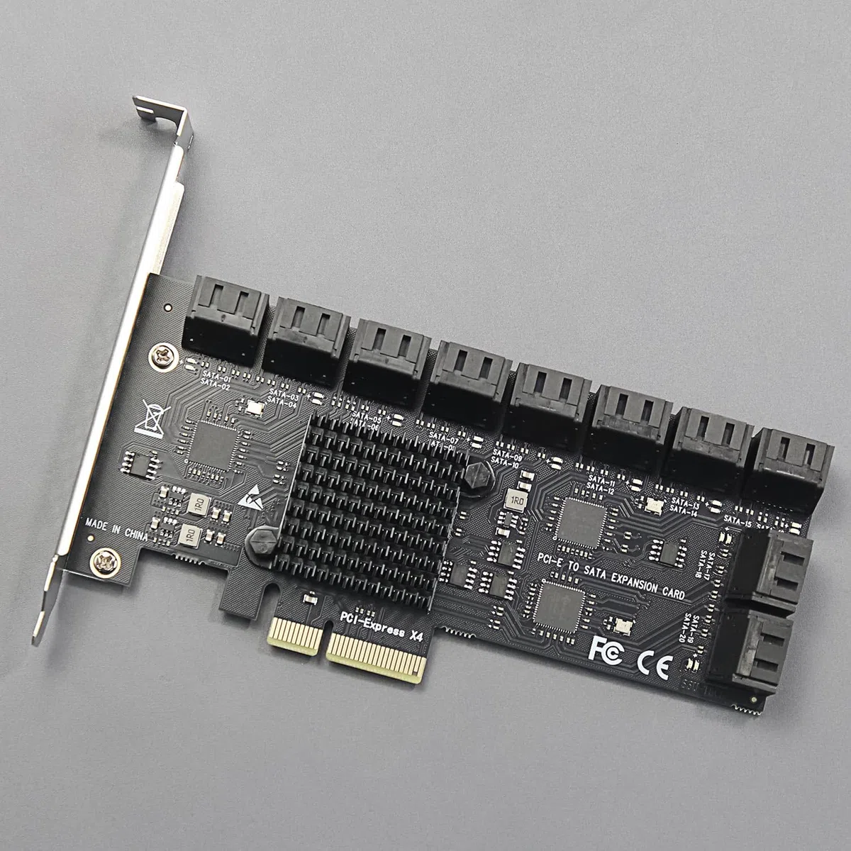 GLOTRENDS SA3220 20-Port PCIe X4 SATA Erweiterungskarte, Kompatibel mit Windows, Linux, Mac OS, NAS