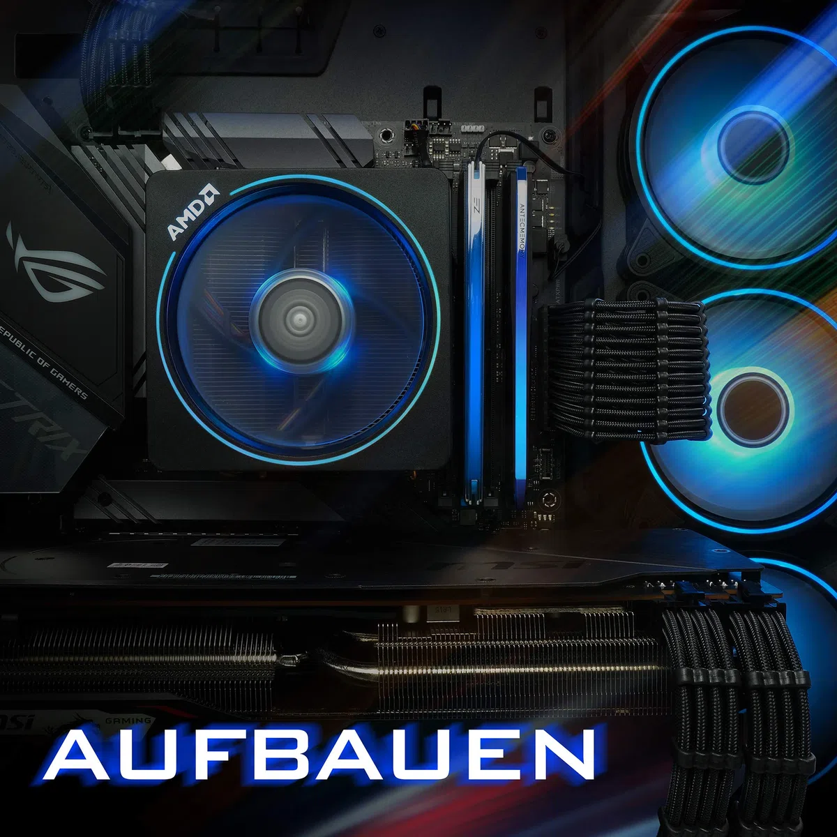 EZDIY-FAB PSU Kabelverlängerung Ummantelt Custom Mod GPU PC Netzteil Weiches Nylongeflecht mit Kamm Kit 24PIN/3x 8PIN bis 6+2Pin/ 2X 8PIN bis 4+4PIN-300MM/11.8in-Schwarz