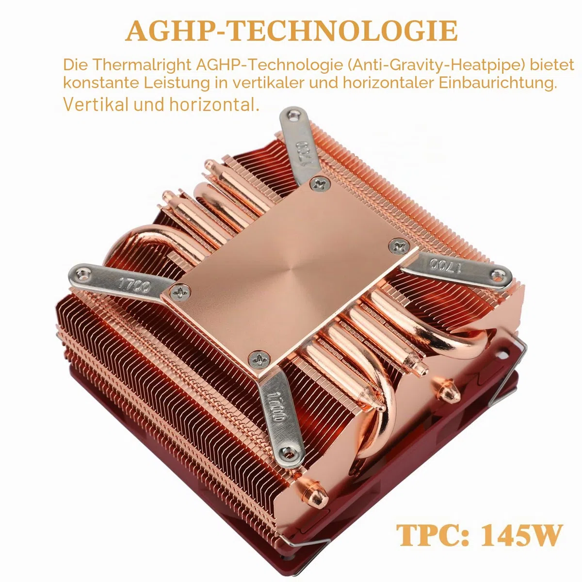 TR AXP90-X53 Luftkühler für CPU ITX Low Profile Höhe 53mm PWM Lüfter TL-9015R AGHP Technologie für AMD AM4 AM5/Intel 1700/1150/1151/1155/1156/1200 (Pure Copper Version)