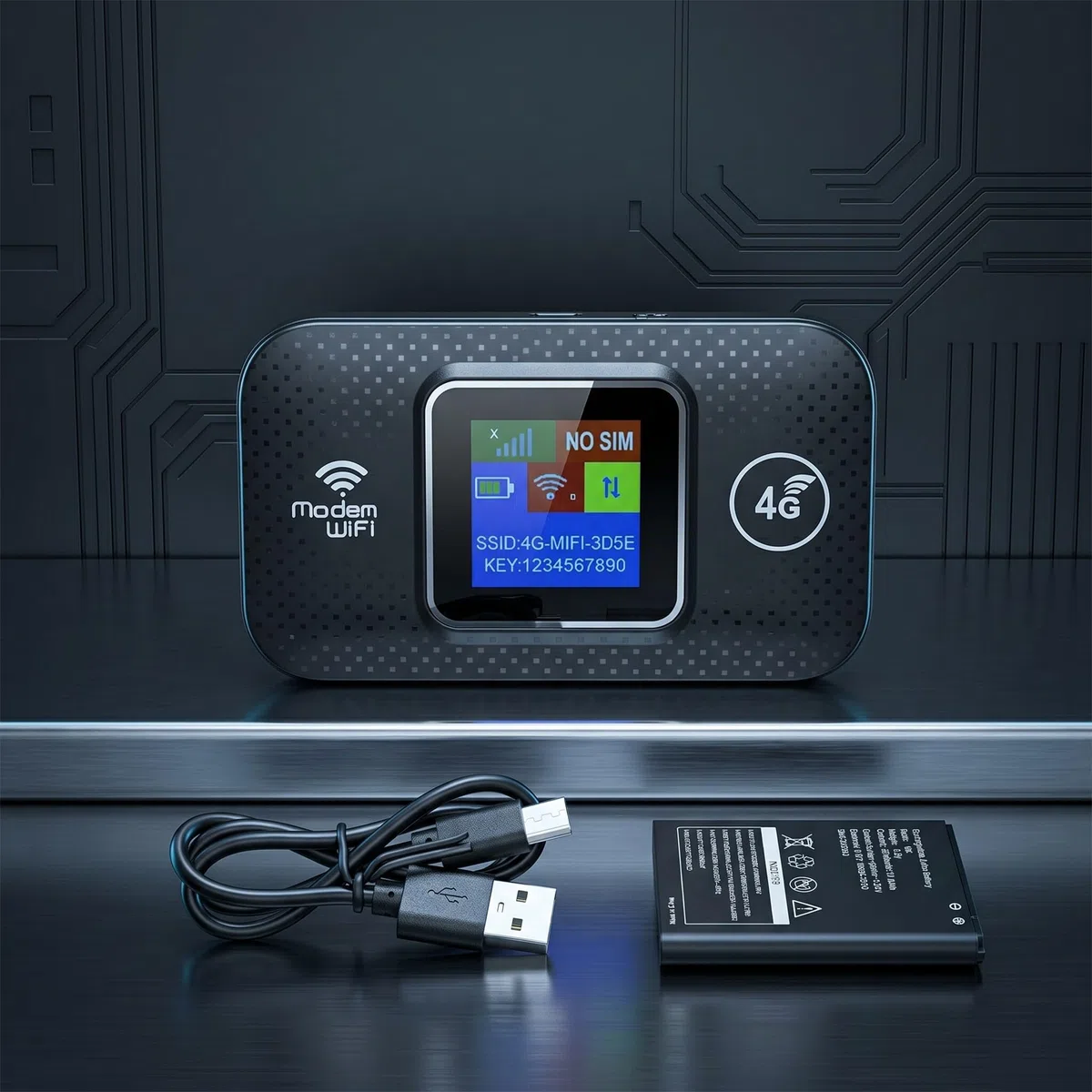 4G LTE Mobiler WLAN Hotspot Tragbarer Router Mit SIM Kartensteckplatz 300 Mbit/s Für Bis Zu 10 Geräte LCD Display 3000mAh Für Reisen Büro Europa