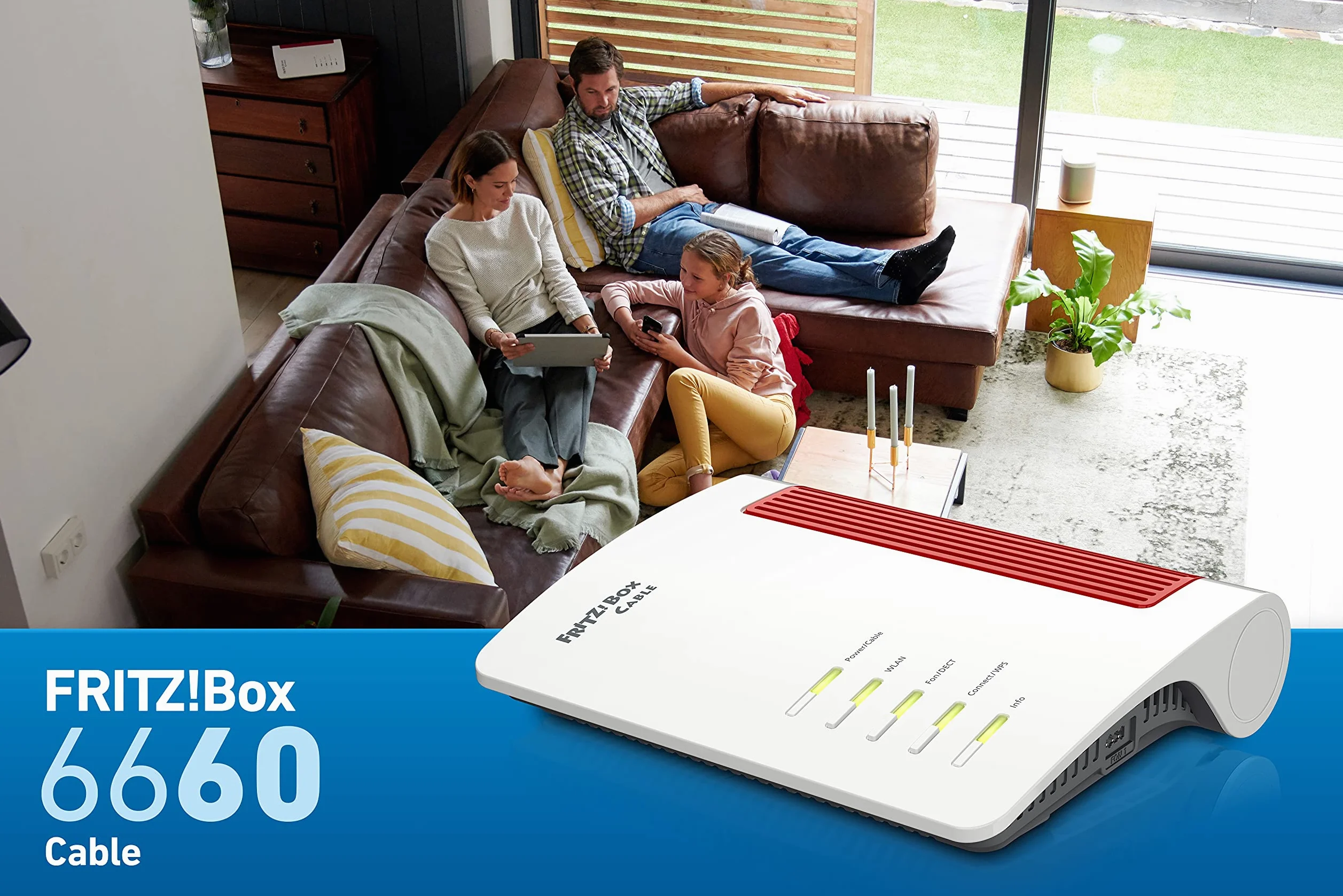 AVM FRITZ!Box 6660 Cable (DOCSIS-3.1-Kabelmodem, 2x2 WLAN AX (Wi-Fi 6) mit 2.400 MBit/s (5 GHz) und 600 MBit/s (2,4 GHz), 1 x 2,5 Gigabit-LAN-Port) (Generalüberholt)