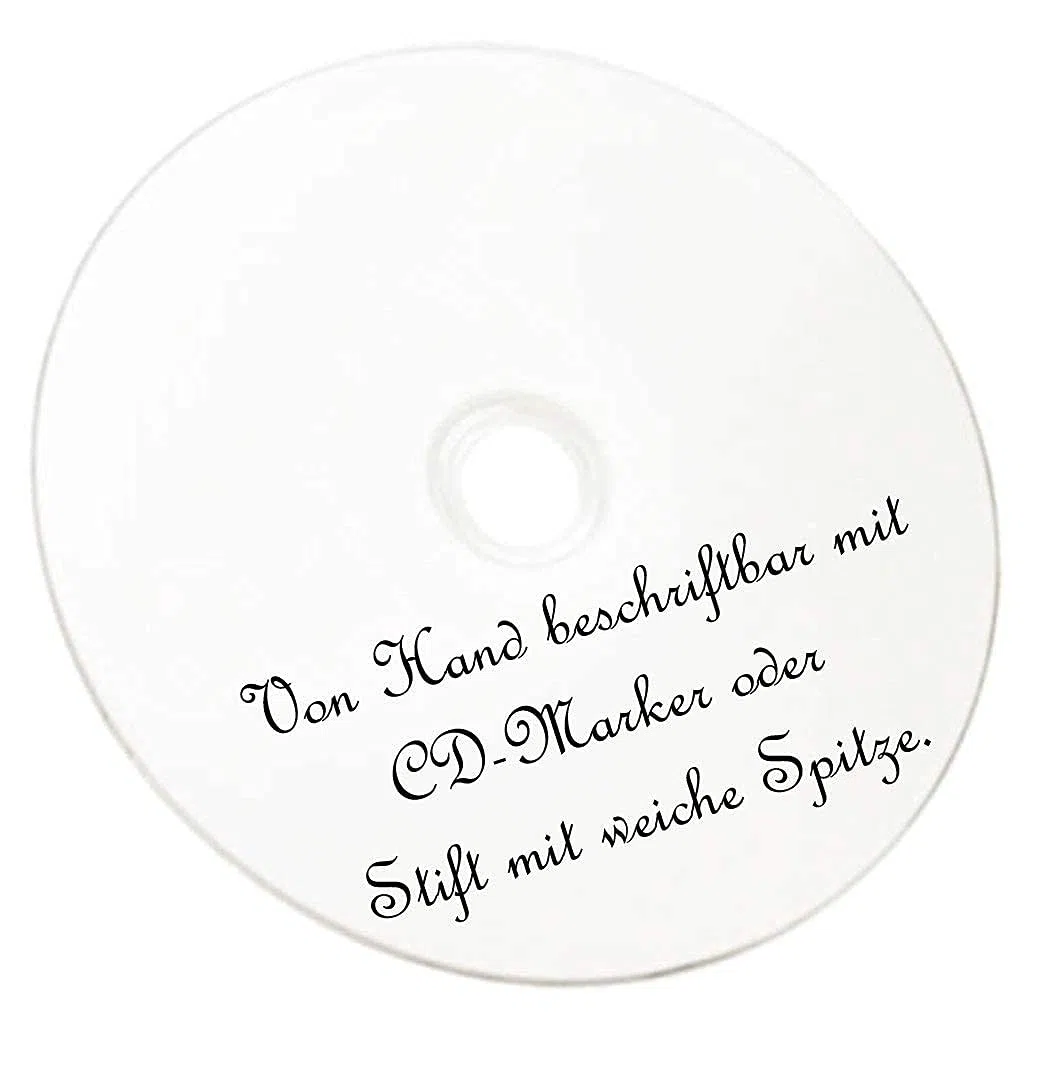Waterproof High-Glossy DVD-R Rohlinge 4,7 GB Inkjet Printable Nanokeramik Hochglanz Weiß Wasserfest Bedruckbar - 25er Cake Box