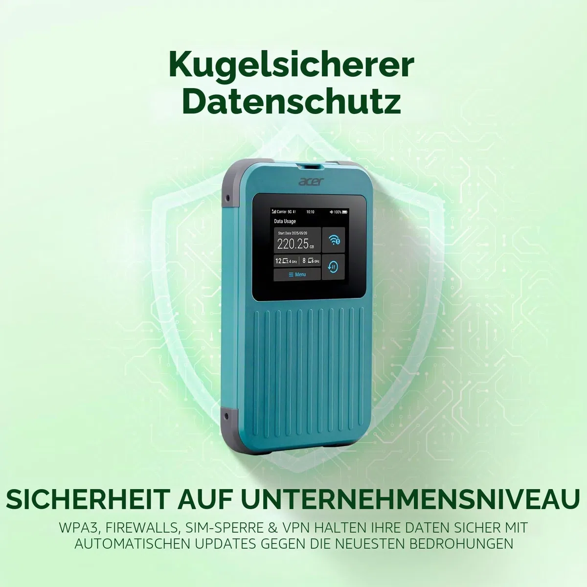 acer Connect M4 - Mobiler Hotspot - 5G LTE - Wi-Fi 5, Wi-Fi 6