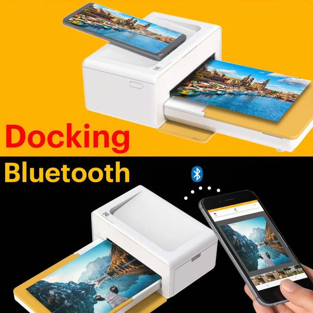 KODAK PD460 - Farbfotodrucker, 10 x 15 cm, Bluetooth und Docking, Weiß/Schwarz