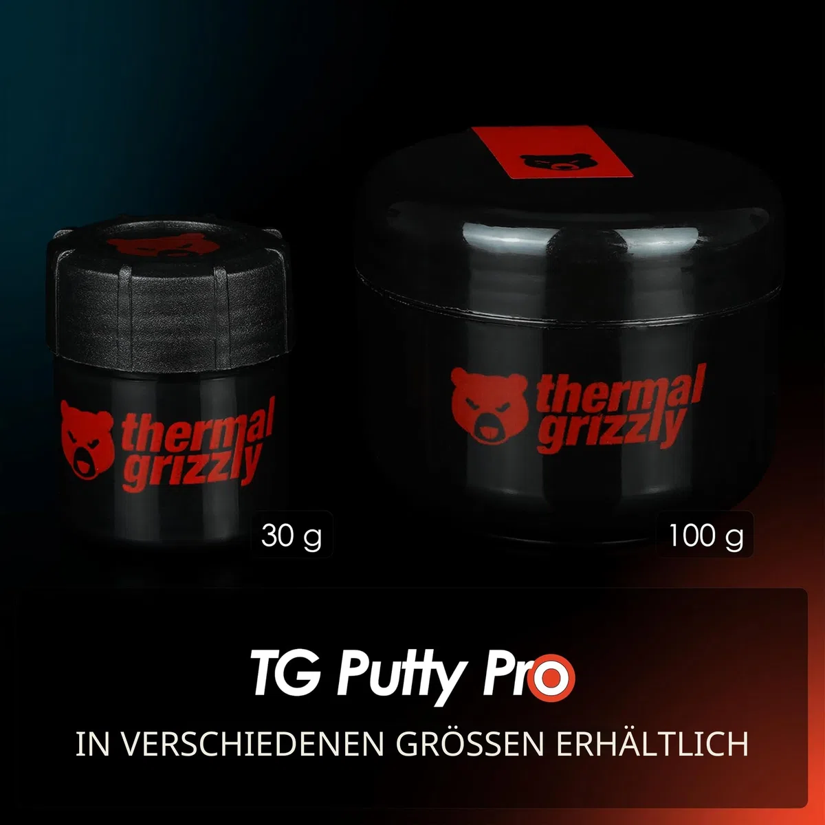 Thermal Grizzly - TG Putty Pro - 30 g - Hochleistungs Thermal Putty, elektrisch Nicht leitend - Sehr hohe Wärmeleitfähigkeit - Für GPU und PCB