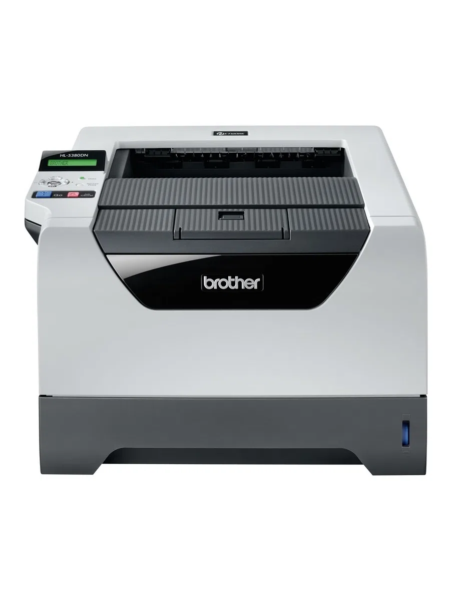 Brother HL-5380DN Monochrome Laserdrucker (Duplex, 2400 x 600 dpi, USB 2.0) grau/weiß