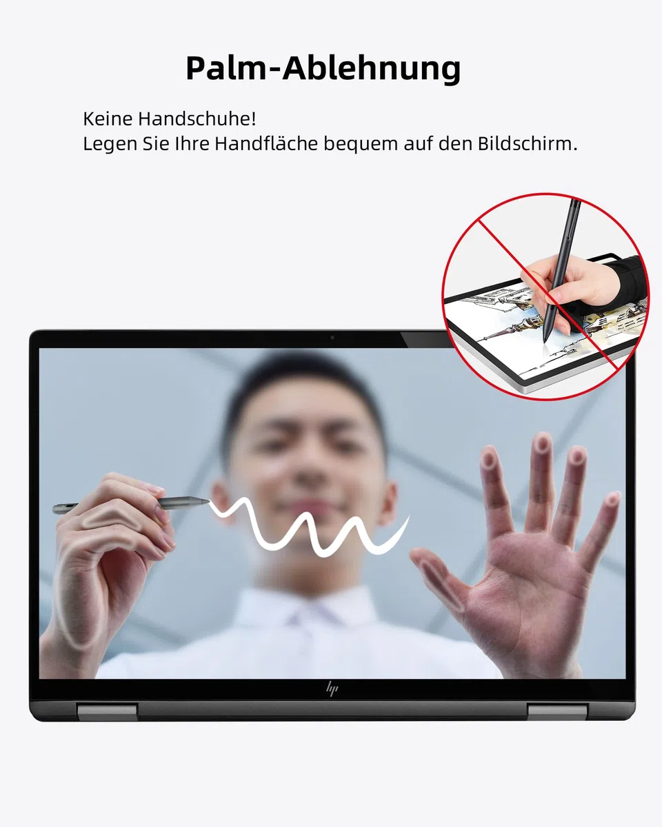 Metapen Stift M2 für Surface, 4096 Druckstufe, Tail-Radierer, Neigungserkennung, USB-C-Aufladung (100 Std. Akkulaufzeit), Kompatibel mit Surface Pro X/8/7/6/5/4/3, Surface 3/ Duo/2