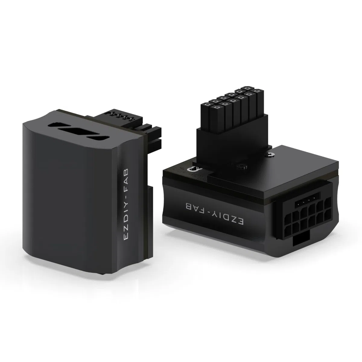 EZDIY-FAB 12VHPWR 12+4 Pin Winkelstecker Netzteil für Grafikkarte der RTX40'-Serie,Unterstützt 600W Ausgang, Kompatibel mit RTX4090,4080,4070ti -90 Grad RVS Typ-Schwarz-1Pack