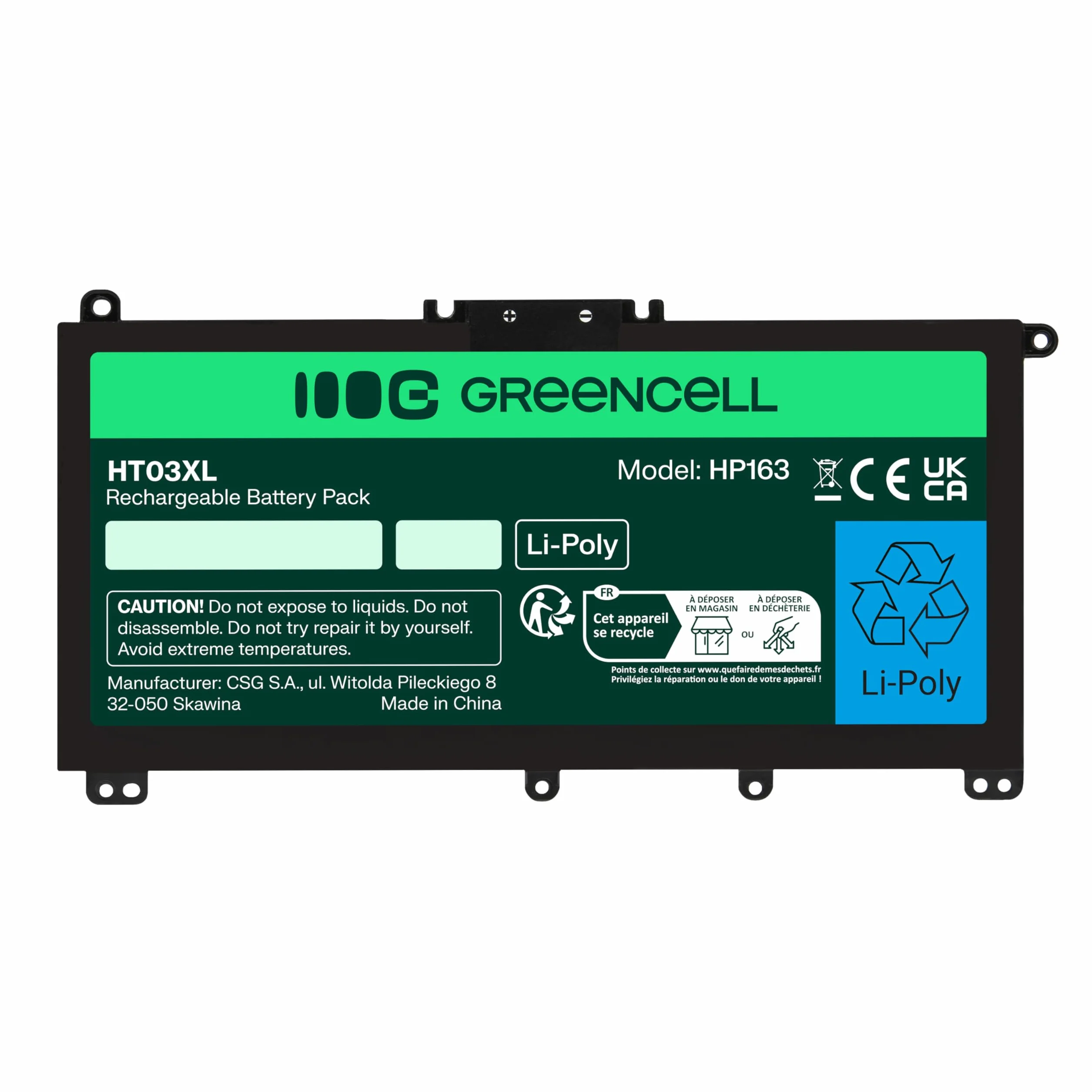 Green Cell Akku für HP HT03XL HTO3XL L11421-2C2 L11119-855 L11421-2C2 240 245 250 255 340 348 15-DB 15-DA 15-CS 17-BY 17-CA Pavilion 14-DH 15-CS 17-CA X360 14-DH