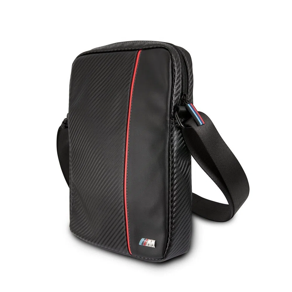 BMW BMTB10CAPRBK Travel Bag 9-10 Zoll Carbon Inspiration, M Collection, Universal Schwarz/Rot