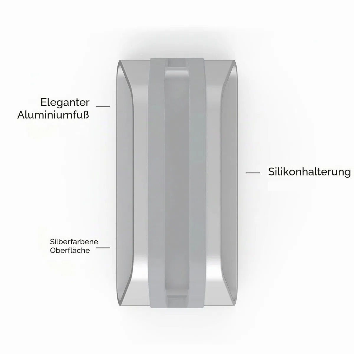 HumanCentric Vertikaler Laptop-Ständer für MacBook, kompatibel mit MacBook Pro Ständer, MacBook Air Ständer, Aluminium, silberner