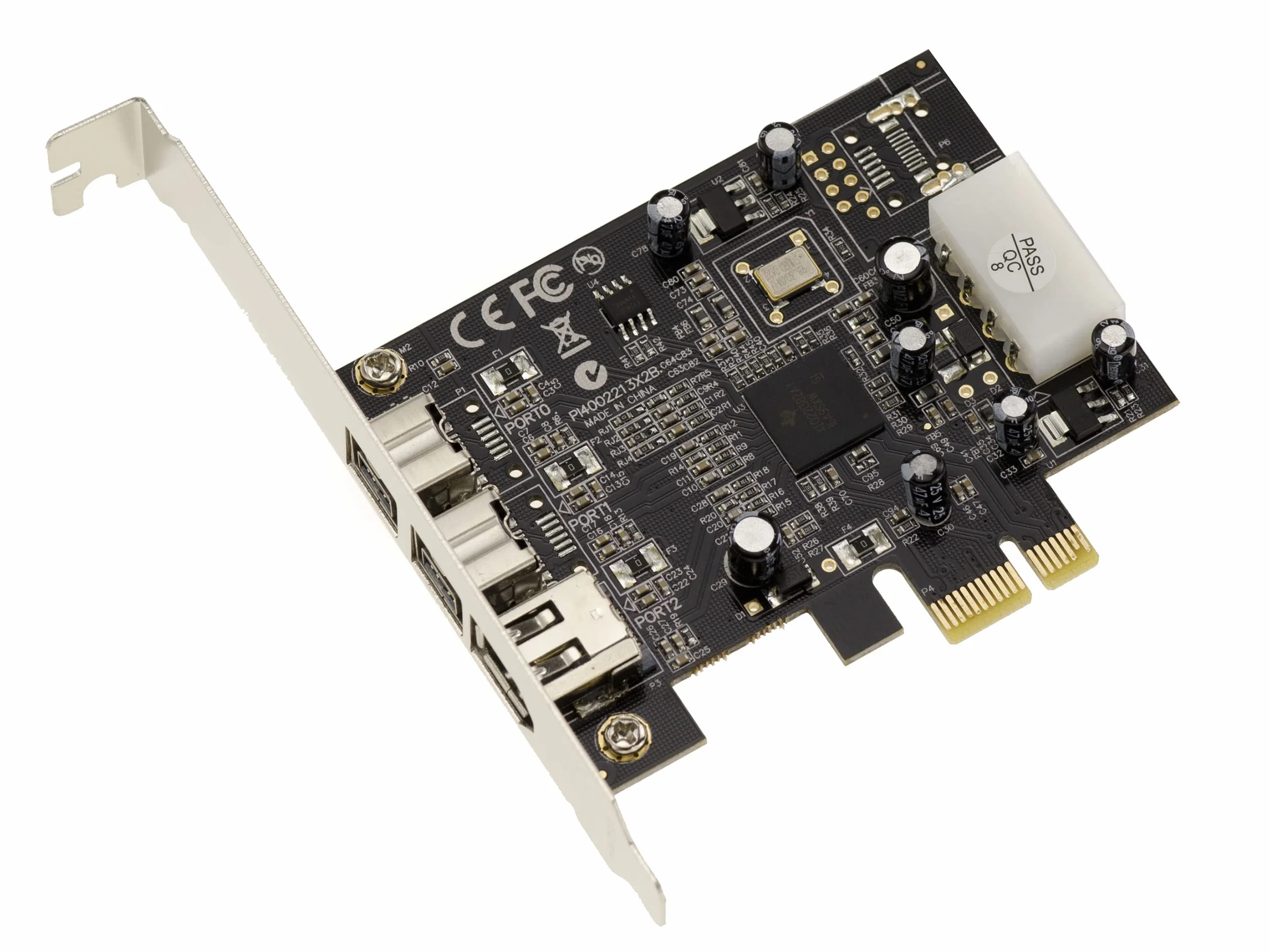 KALEA-INFORMATIQUE PCI Express PCIe x1 Controller-Karte Firewire 800 und 400 IEEE1394A und IEEE1394B 2+1 Ausgänge mit Chipsatz TI XIO2213BZAY