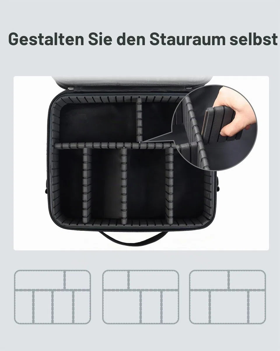 Luxtude Elektronischer Organizer, Reisetasche, groß, doppellagig, Tech-Tragetasche, Kabel-Organizer, Tasche, große Ladegerät-Tasche, Elektronik-Hülle für iPad (bis zu 12,9 Zoll)