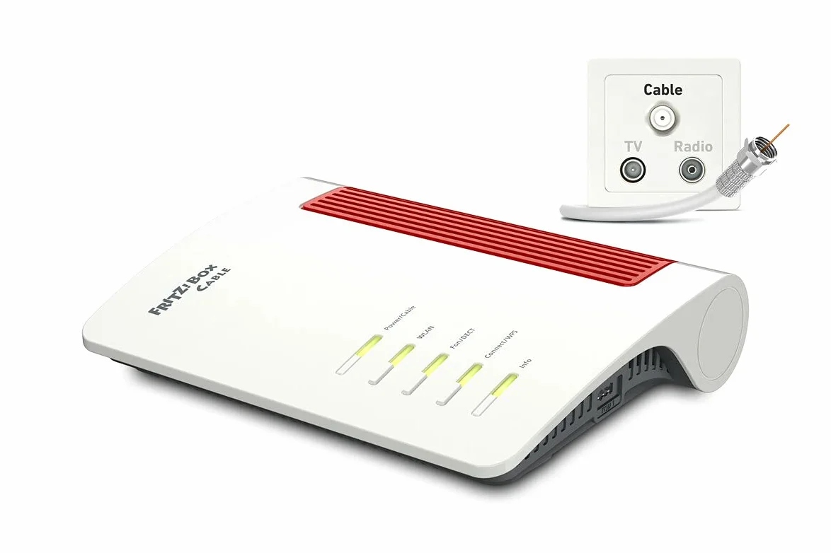 AVM FRITZ!Box 6660 Cable (DOCSIS-3.1-Kabelmodem, 2x2 WLAN AX (Wi-Fi 6) mit 2.400 MBit/s (5 GHz) und 600 MBit/s (2,4 GHz), 1 x 2,5 Gigabit-LAN-Port) (Generalüberholt)