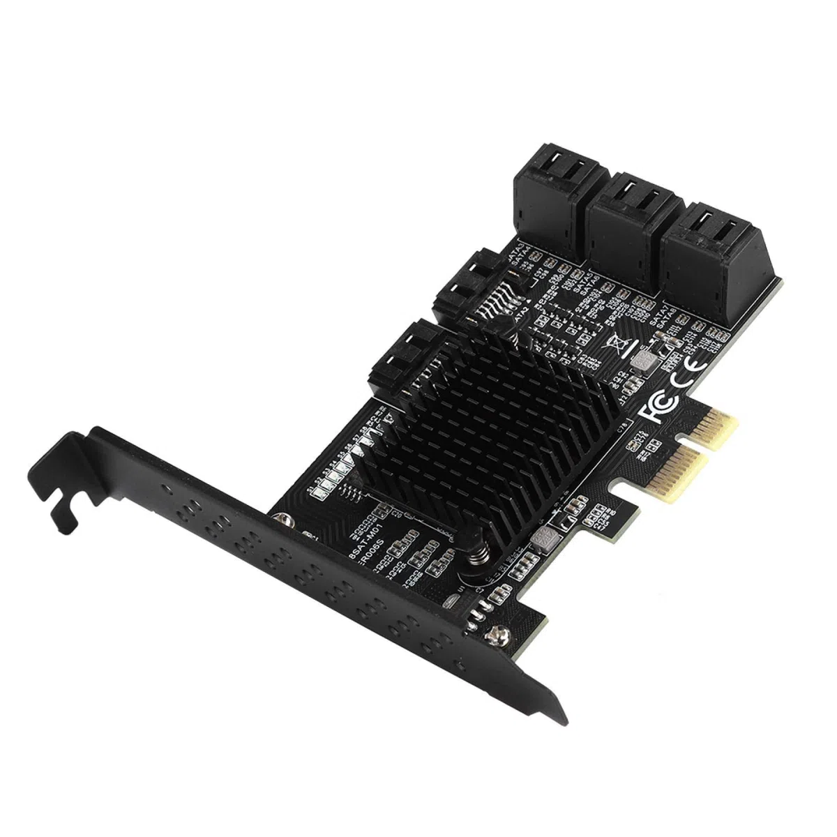 PUSOKEI PCI-E zu SATA 3.0-Karte, 8-Port SATA3.0-Schnittstellenerweiterungskarte, Unterstützung von 6,0 Gbit/s / 3,0 Gbit/s / 1,5 Gbit/s, PCI-E zu SATA3.0-Karte