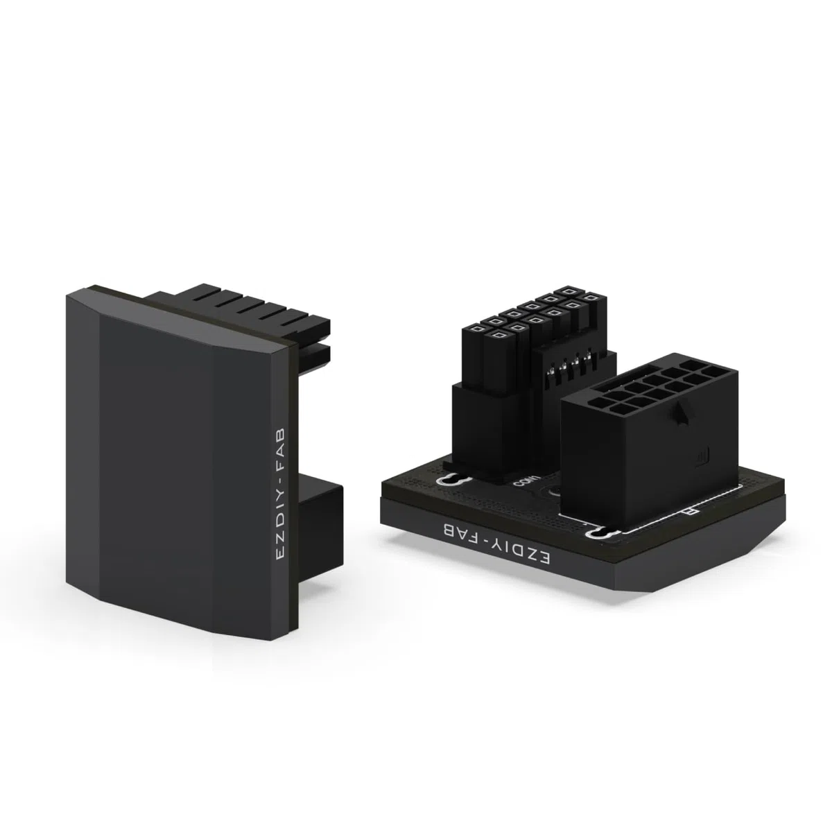 EZDIY-FAB 12VHPWR 12+4 Pin Winkelstecker Stromadapter Slim Type für RTX40' Serie Grafikkarten,Unterstützt 600W Leistung,Kompatibel zu RTX4090,4080,4070ti -180 Grad RVS Typ-Schwarz