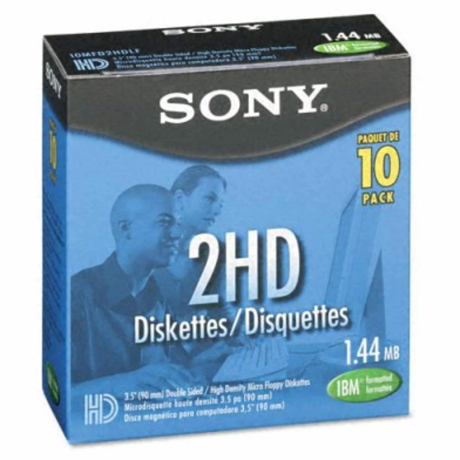 Sony - 8,9 cm (3,5 Zoll)Diskette, 10er Pack, 1.44 MB formatiert (IBM)