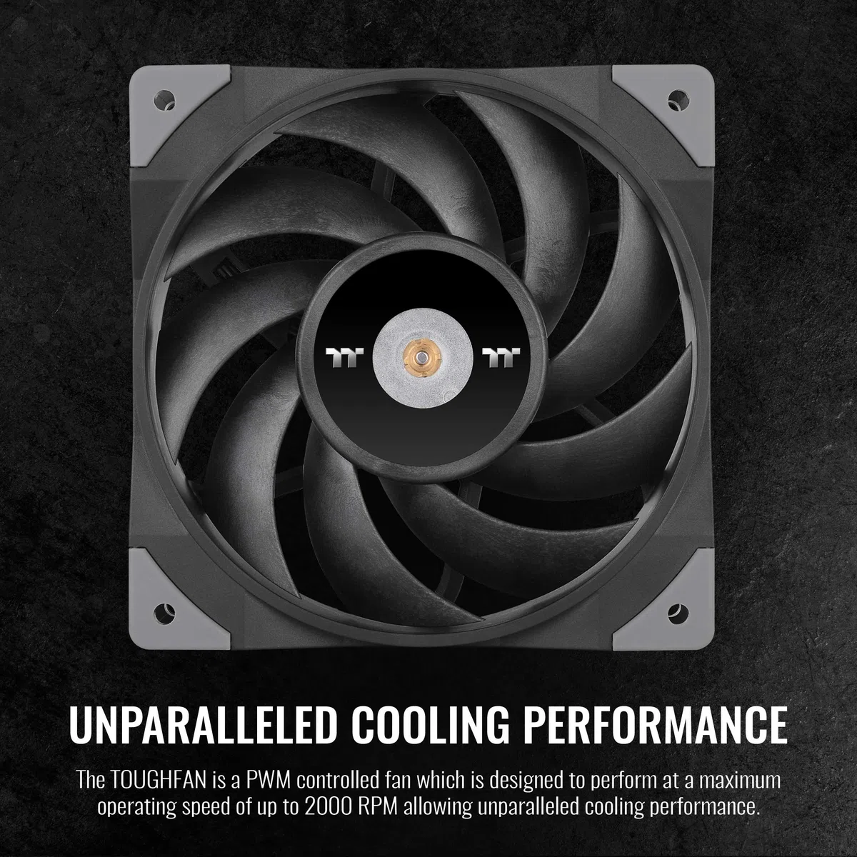 Thermaltake Toughfan 12 High Static Pressure Radiator 120mm (2-Pack) Computer Case Fan - Schwarz
