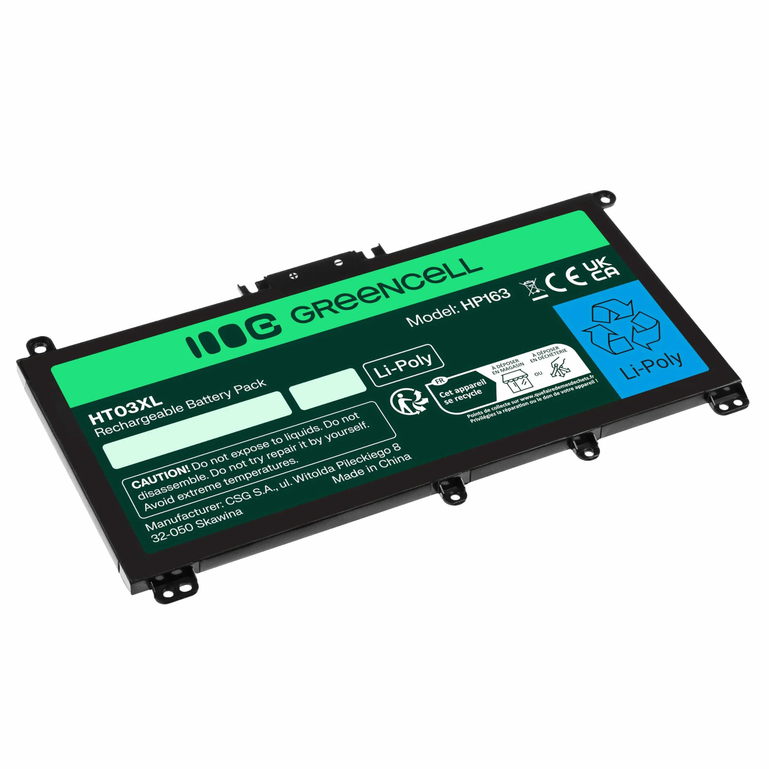 Green Cell Akku für HP HT03XL HTO3XL L11421-2C2 L11119-855 L11421-2C2 240 245 250 255 340 348 15-DB 15-DA 15-CS 17-BY 17-CA Pavilion 14-DH 15-CS 17-CA X360 14-DH