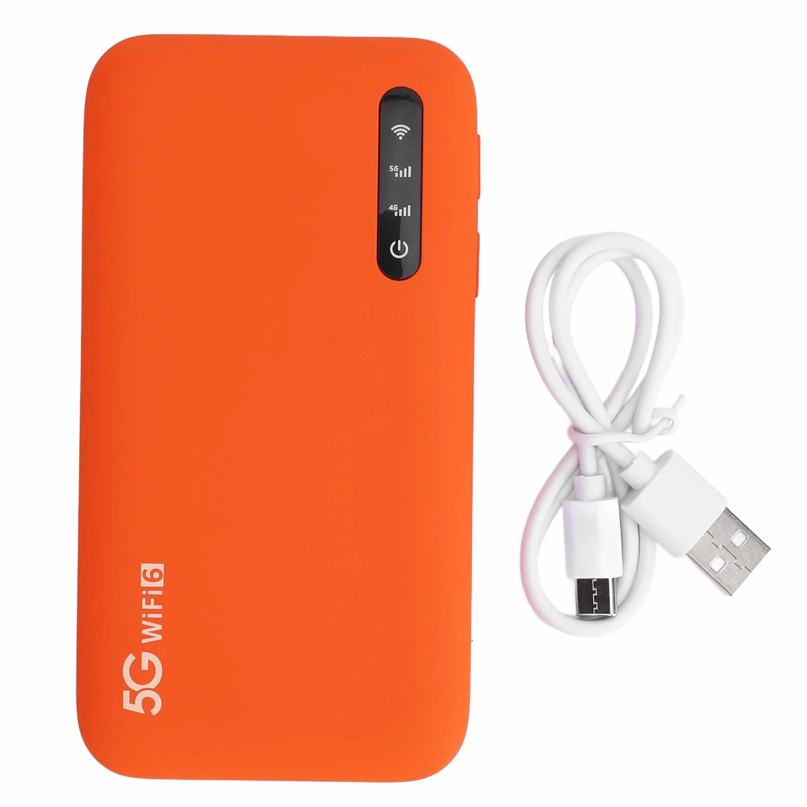 Tragbarer 5G-WLAN-Hotspot, 2,4 GHz 5,8 GHz WiFi 6, Mobiler Hotspot mit SIM-Kartensteckplatz, 16 Gemeinsame Geräte, 6100 MAh, Reise-WLAN-Gerät für Telefone, Laptops, Tablets