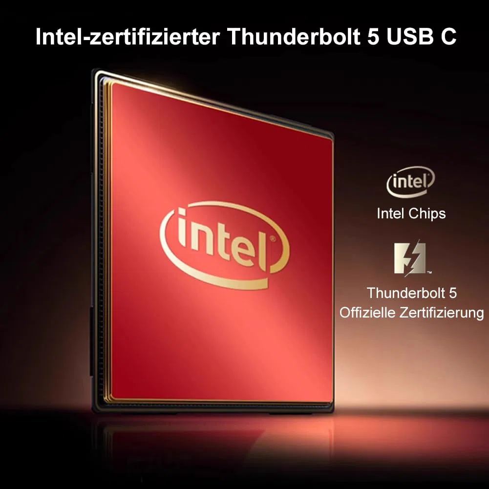 Alvin's Cables Thunderbolt 5 Kabel, 1.2m USB-C zu USB-C Kabel 120Gbps 240W PD Schnellladung 16K Display, Kompatibel mit Thunderbolt 4/3, USB4, für Macbook, eGPU, Dock, Intel Zertifiziert