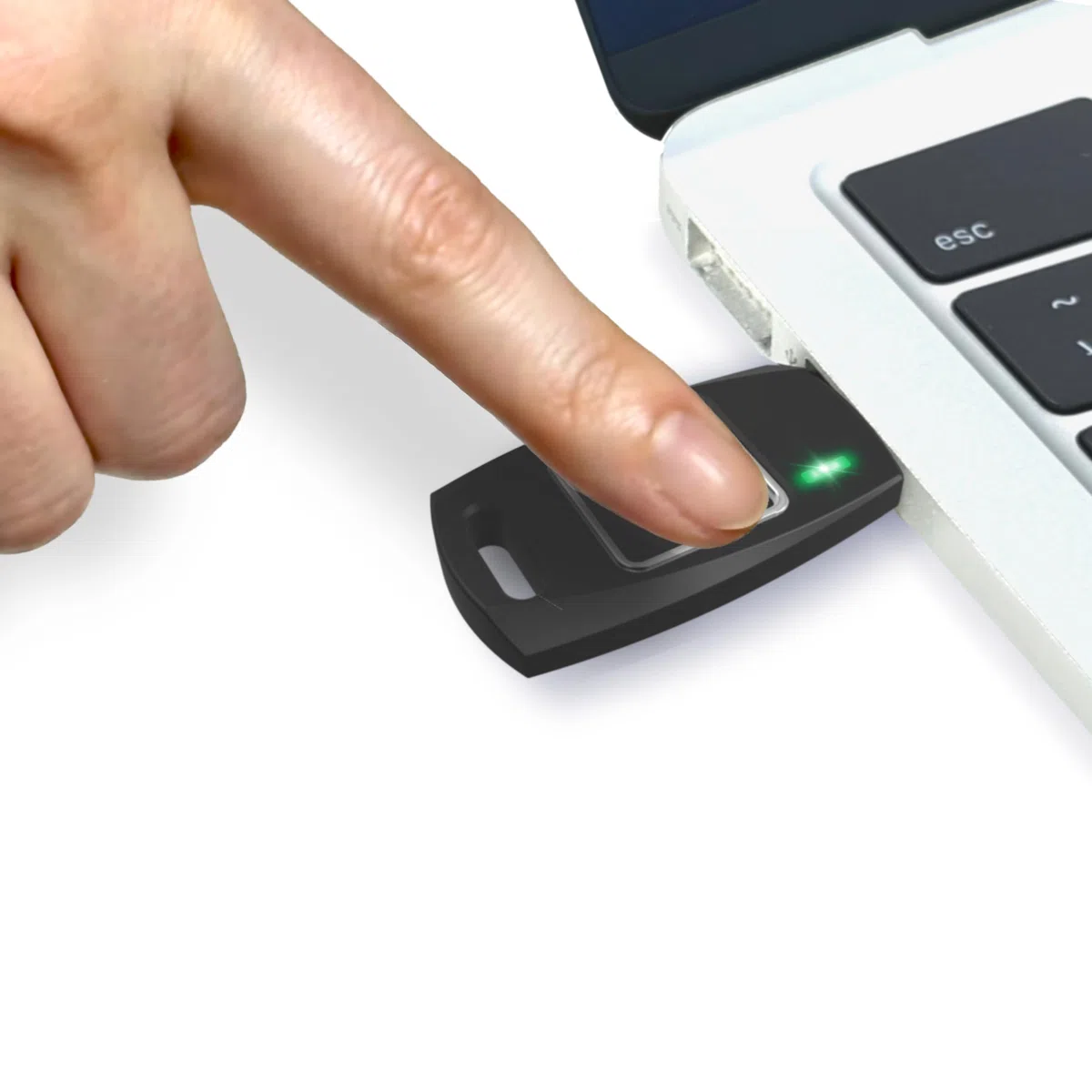 Passkey-kompatibler Windows Hello FIDO2/U2F Fingerabdruck-Sicherheitsschlüssel mit USB-A-Anschluss – TrustKey B210H