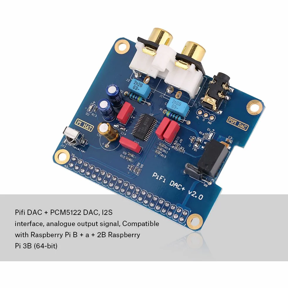 Tonysa Digitale Audiokarte für, HiFi Digi DAC und HiFi Digi Audio Soundkarte für 3 Modell B / 2B / B.