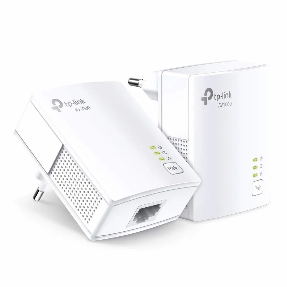 TP-Link Powerline Adapter Set TL-PA717 KIT(1000Mbit/s, Gigabit-Port, Plug&Play, Kompatibel mit Allen HomePlug AV/AV2 Powerline Adaptern, Ideal für Media-Streaming