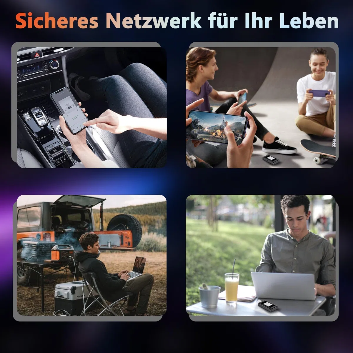 5G Wi-Fi 6E tragbarer WLAN-Hotspot Router-Bis zu 2,7 Gbit/s, 5000mAh Dual-Band 5G WLAN mit Abdeckung in über 200 Ländern, Nano-SIM-Karten Slot, Verbindung zu bis zu 16 Geräten