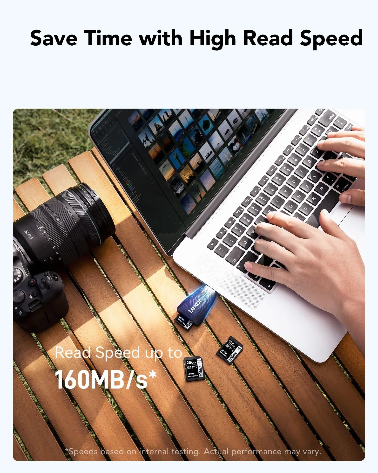 Lexar Professional 1066x SD Karte 128 GB, SDXC UHS-I Speicherkarte mit Einer Lesegeschwindigkeit von bis zu 160 MB/s, V30/U3/C10 für DSLR Kameras und HD Camcorder