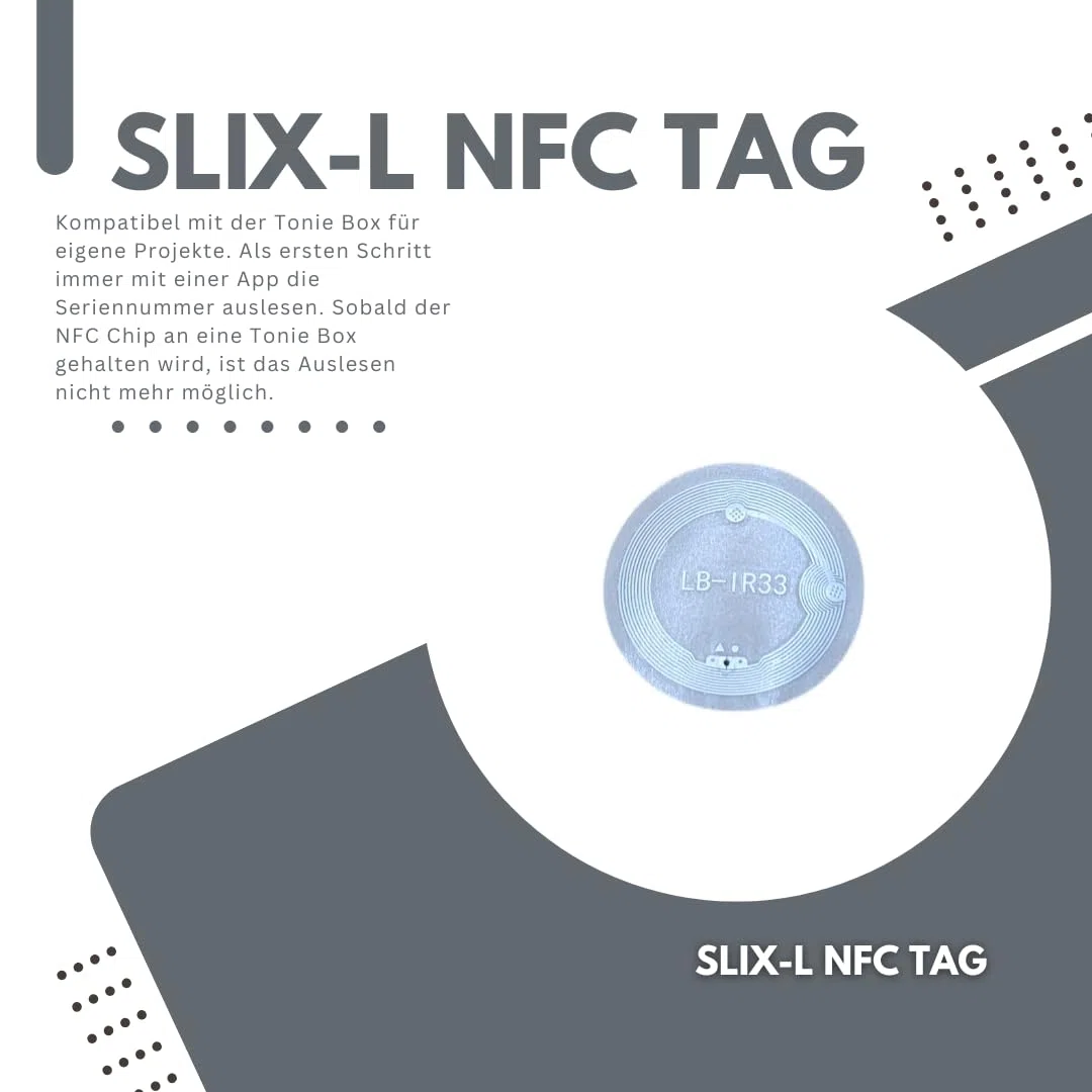 12 Stück ICODE SLIX-L NFC Tags kompatibel mit der Toniebox