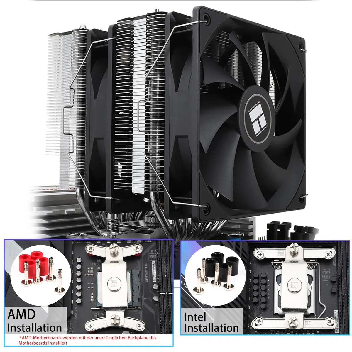 TR-Thermalright Phantom Spirit 120 SE CPU Kühler,Doppelturm mit 7 Heatpipes,Dual TL-C12B V2 CPU Lüfter für AM5/AM4, Intel lga1851/1700/115x/1200,154mm High PC Kühlung